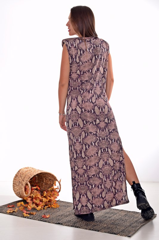 Γυναικείο Φόρεμα Maxi Snake Print 117-7618