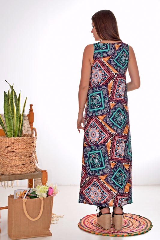 Γυναικείο Φόρεμα Maxi με Print 59296