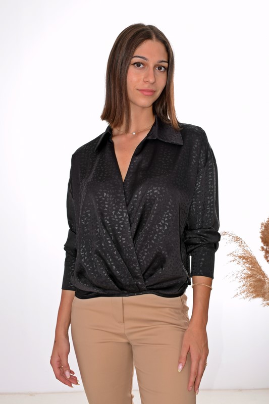 Γυναικεία Μπλούζα Κρουαζέ με Print 20972159