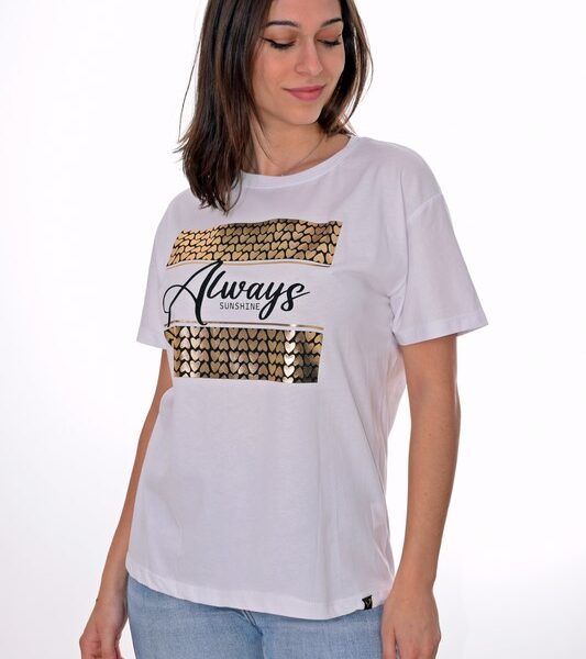 Γυναικείο T-Shirt με Foil Print 1005