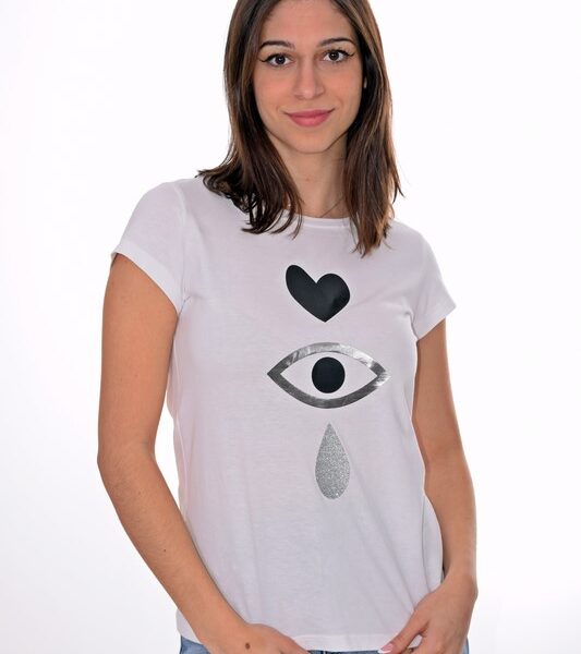 Γυναικείο T-Shirt με Foil Print 21227104